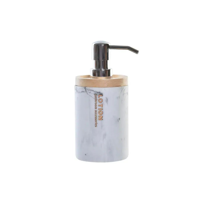 Soap Dispenser DKD Home Decor Marble White Natural Resin Natural rubber Plastic - Баня<<<Дом