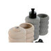 Soap Dispenser Home ESPRIT Black Grey Cream ABS Dolomite 7 x 7 x 17,5 cm (2 Units) - Баня<<<Дом