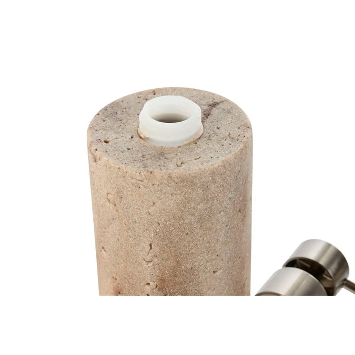 Soap Dispenser Home ESPRIT Cream Silver Resin Polyethylene Marble 7 x 7 x 17,5 cm - Баня<<<Дом