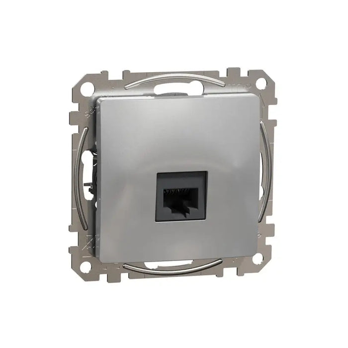 SOCKET INTERNET RJ45 ALUMINUM SCHNEIDER SEDNA (SDD113461) - Ключове и контакти<<<Електроматериали<<<Praktiker&&&Ключове