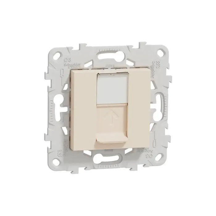 SOCKET RJ45 2 MODULE IVORY SCHNEIDER UNICA (NU541144) - Ключове и контакти<<<Електроматериали<<<Praktiker&&&Ключове и
