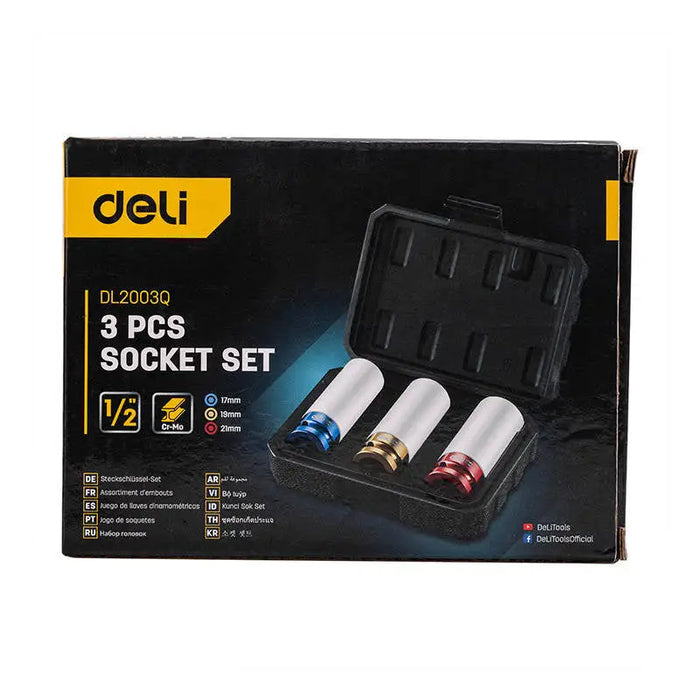 Socket Set Deli Tools EDL2003Q 17-21mm - Construction tools<<<Tools<<<InnproXML