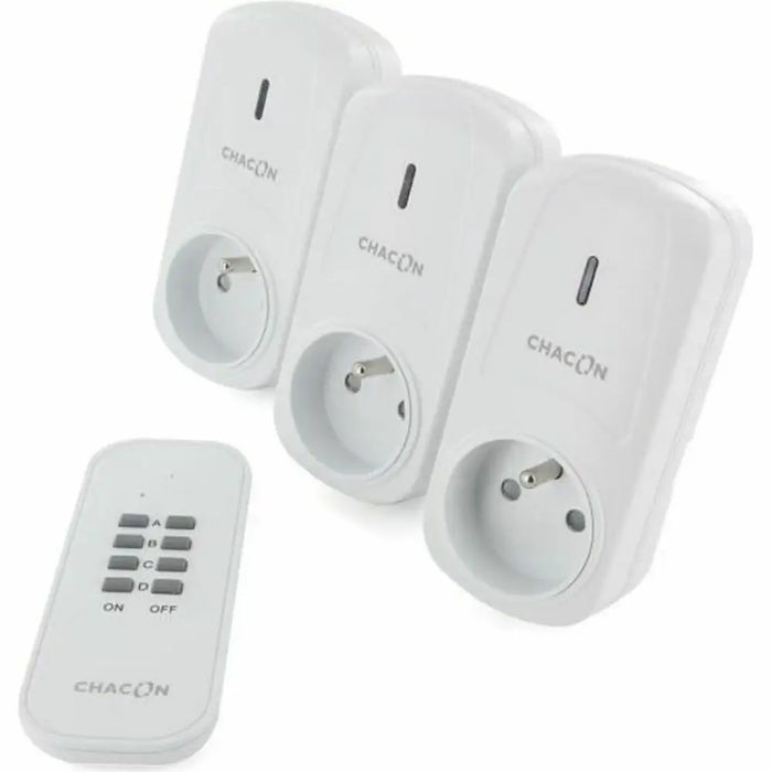 Socket set with remote control Chacon (3 Units) - Сигурност Удома<<<Дом Градина<<<BigBuy&&&Смарт щепсели<<<Сигурност