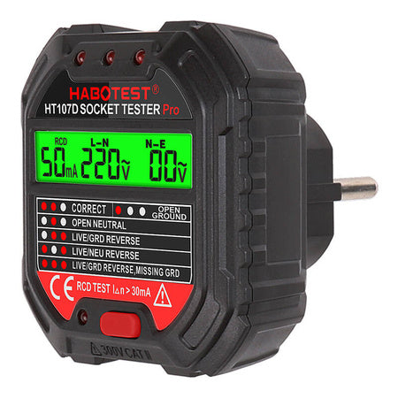Socket tester with digital display Habotest HT107D - Measuring tools<<<Tools<<<InnproXML
