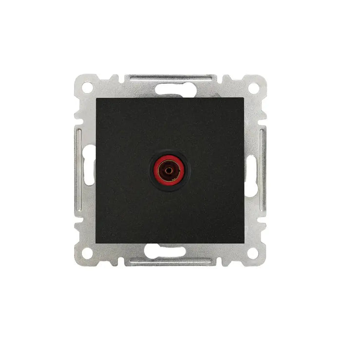 SOCKET TV TRANSITION MECHANISM BLACK MAKEL KAREA LINE - Ключове и контакти<<<Електроматериали<<<Praktiker&&&Ключове и