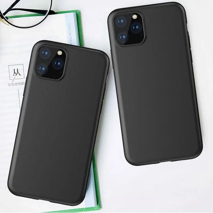 Soft Case TPU gel protective case cover for iPhone 12 black - Cell phone cases and covers<<<HurtelXML