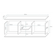 SOHO 1 furniture set (RTV180 cabinet + S1 cabinet + shelves) Black/Black gloss - Modern wall unitsMES-NOW<<<Wall