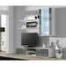 SOHO 5 set (RTV180 cabinet + Wall unit + shelves) White/Grey gloss - Modern wall unitsMES-NOW<<<Wall UnitsMES<<<ActionPL