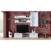 SOHO 5 set (RTV180 cabinet + Wall unit + shelves) White/White glossy - Modern wall unitsMES-NOW<<<Wall