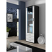 SOHO 7 set (RTV140 + S1 cabinet + shelves) Black / White gloss - Modern wall unitsMES-NOW<<<Wall UnitsMES<<<ActionPL