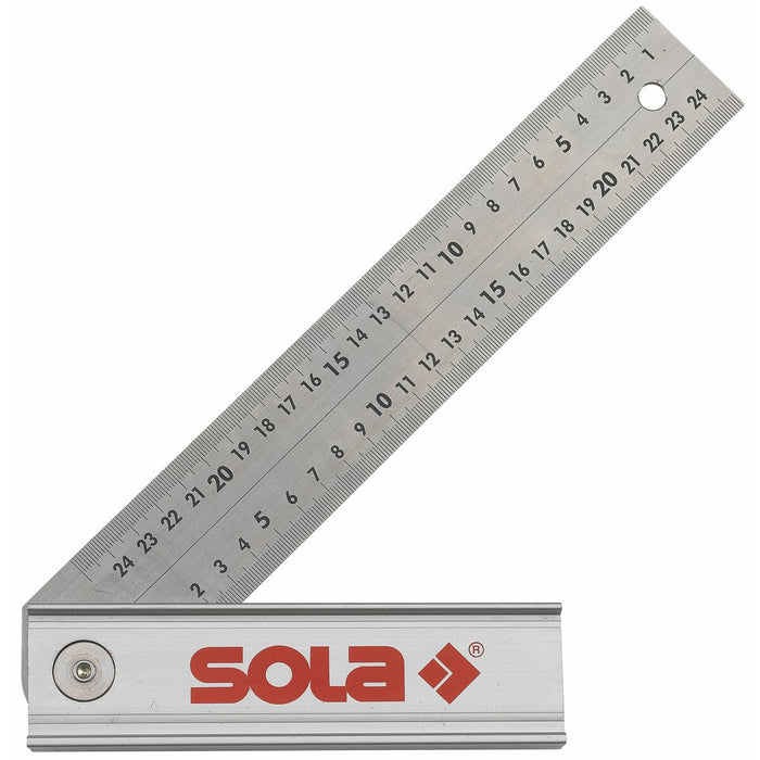 Set square SOLA 25 x 17 cm Stainless steel Aluminium