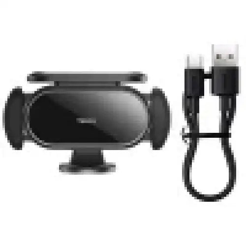 Solar Electric Car Phone Holder Baseus Steel Cannon Pro (Black) - Phone holders<<<Car accessories<<<InnproXML&&&Car