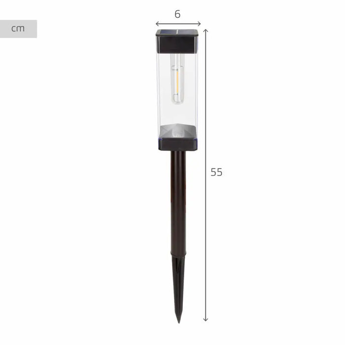 Solar lamp Aktive 6 x 55 x 6 cm (4 Units) - Декорация и Осветление<<<Дом Градина<<<BigBuy&&&Соларно