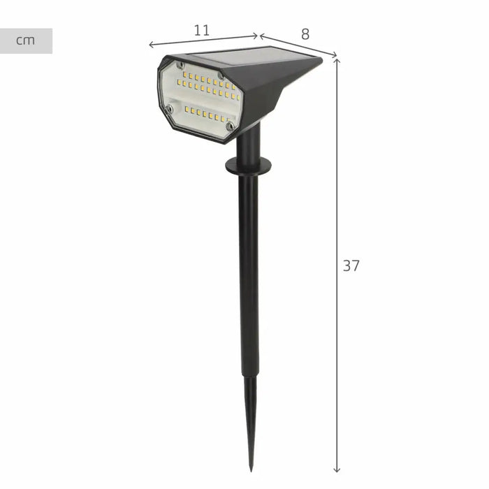 Solar lamp Aktive 8 x 37 x 11 cm (6 Units) - Декорация и Осветление<<<Дом Градина<<<BigBuy&&&Соларно