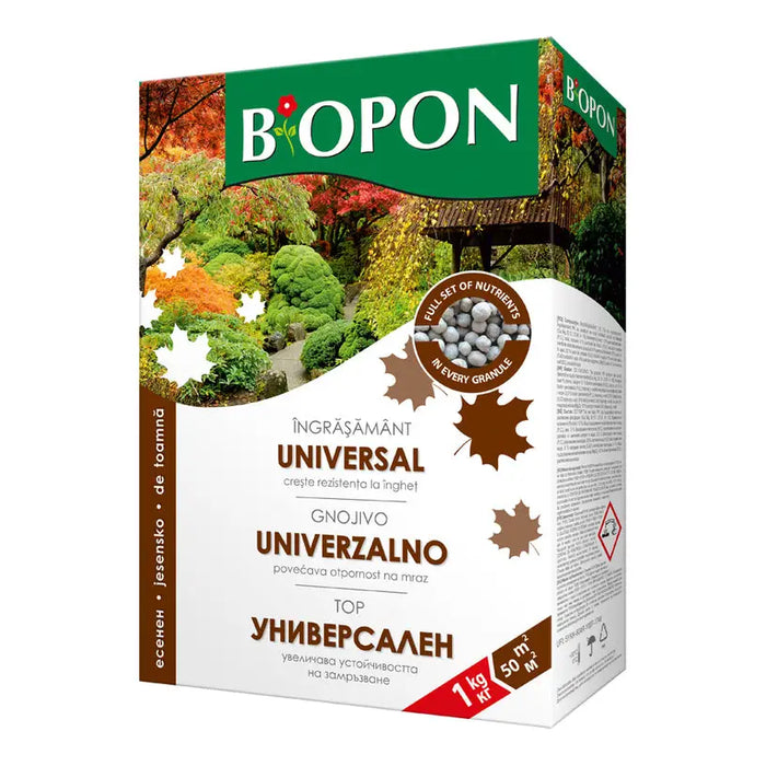 SOLID FERTILIZER UNIVERSAL 1KG BIOPON - Торове<<<Торове почви и тревни смески<<<Градина<<<Praktiker
