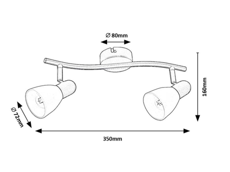 SPOT SOMA 2XE14 WHITE AND BLACK COLOR