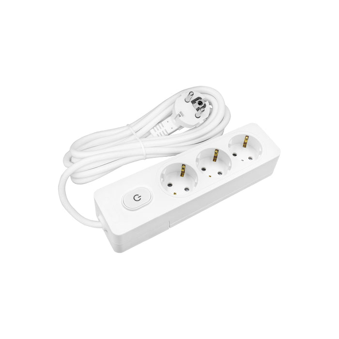 POWER SUPPLY 3 SOCKETS AND 1.5M CABLE WHITE WITH SONEX KEY