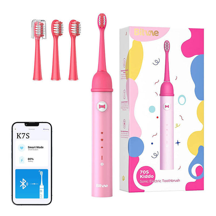 Sonic toothbrush for kids with app and tip set Bitvae K7S (pink) - Sonic toothbrushes<<<Sonic toothbrushes<<<Health