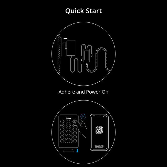 Sonoff L2-5M kit intelligent waterproof LED strip 5m RGB remote control Wi-Fi power supply - Smart home<<<HurtelXML