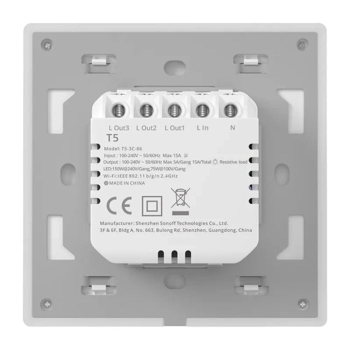 Smart WiFi Touch Wall Switch Sonoff TX T5 4C (4-channel)