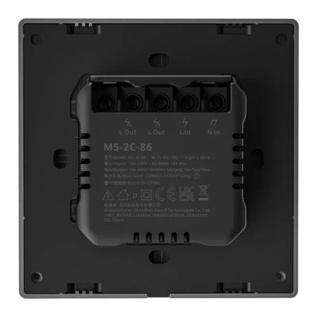 Smart Scene Wall Switch WiFi Sonoff M5 2C (2-channel)