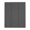 Smart WiFi wall switch SONOFF M5-3C-80 (3-channel, for frame, graphite)