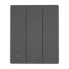 Smart WiFi wall switch SONOFF M5-3C-80 (3-channel, for frame, graphite)