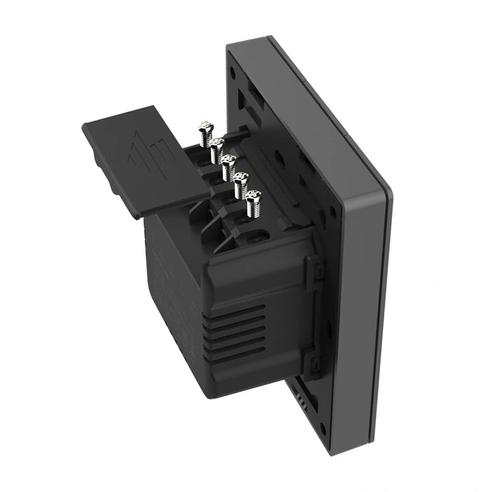 Smart WiFi wall switch SONOFF M5-3C-80 (3-channel, for frame, graphite)