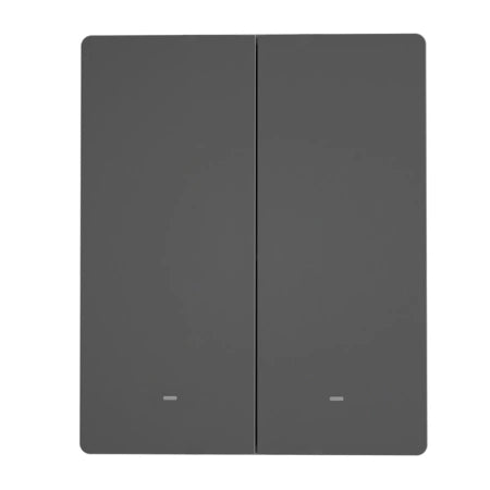 Smart WiFi wall switch SONOFF M5-2C-80 (2-channel, for frame, graphite)