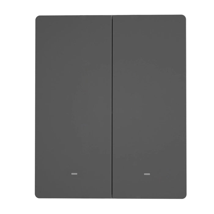 Smart WiFi wall switch SONOFF M5-2C-80 (2-channel, for frame, graphite)