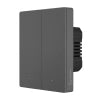 Smart WiFi wall switch SONOFF M5-2C-80 (2-channel, for frame, graphite)