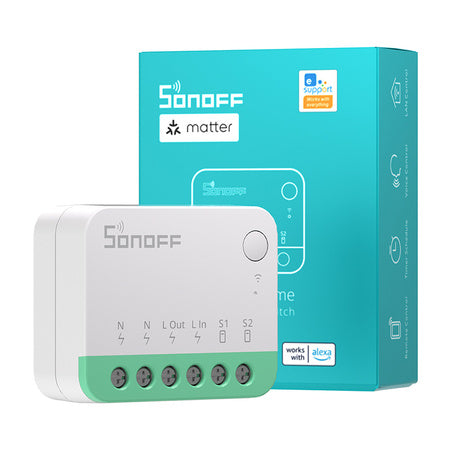 Sonoff MINIR4M Matter smart WiFi mini switch (HomeKit, SmartThings, Home Assistant).