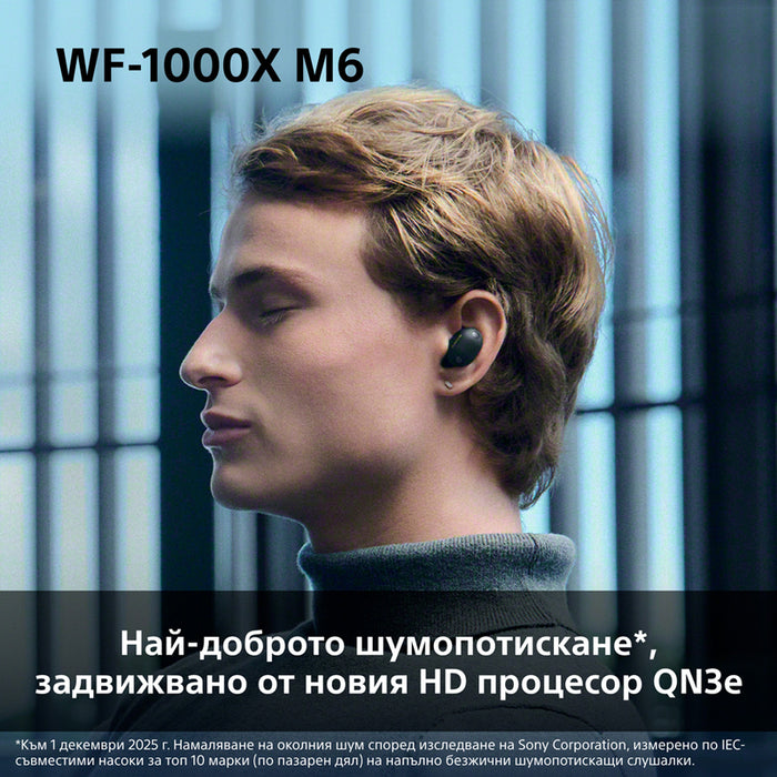 True wireless headphones SONY WF1000XM6S WITH ANC WIRELESS, GREY