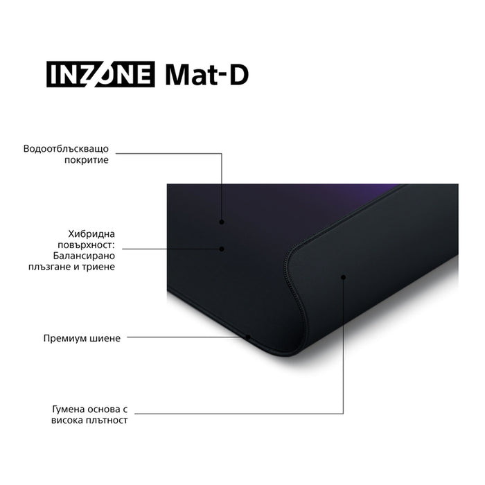 Gaming Mouse Pad 480x400x6 mm SONY INZONE Mat-D MPDD700B.WW