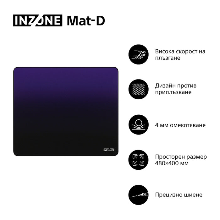 Gaming Mouse Pad 480x400x6 mm SONY INZONE Mat-D MPDD700B.WW