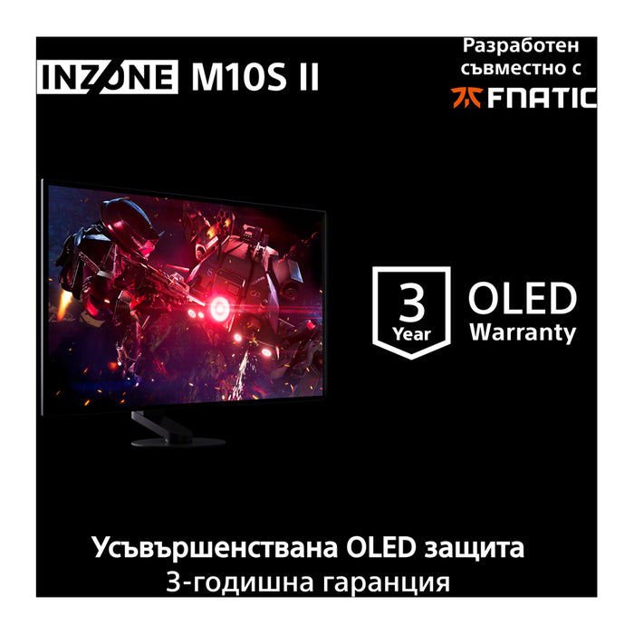 Monitor SONY INZONE M10S II SDM27Q102B 0.229 mm, 178°/178°, OLED, 26.5 ", 67.3 cm, 2560x1440, 540.00 Hz, 0.02 ms, HDMI, DisplayPort, BLACK