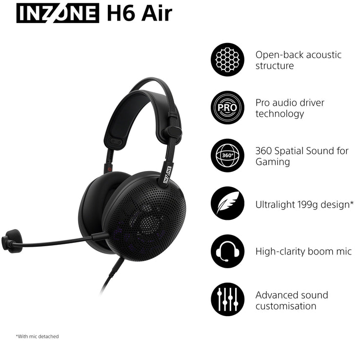 WIRED HEADPHONES SONY INZONE H6 AIR PS5 SONY MDR-G600B