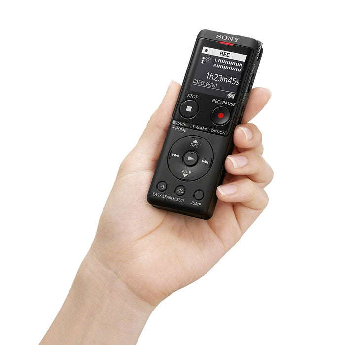 Sony ICD-UX570, 4GB, micro SD slot, built-in USB, black