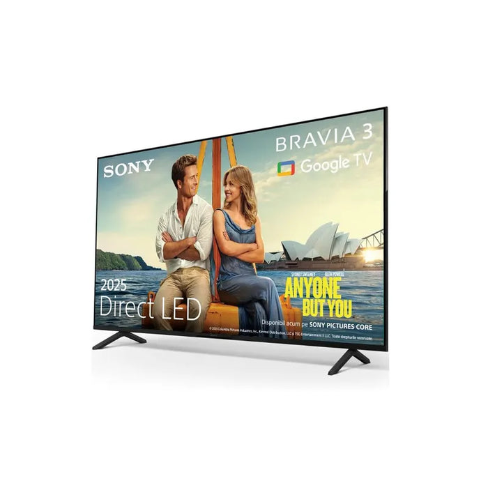 TV SONY Bravia 3 K43S35BP, 43" (108 cm), 4K Ultra HD, HDR, Smart TV (Google TV), 2025