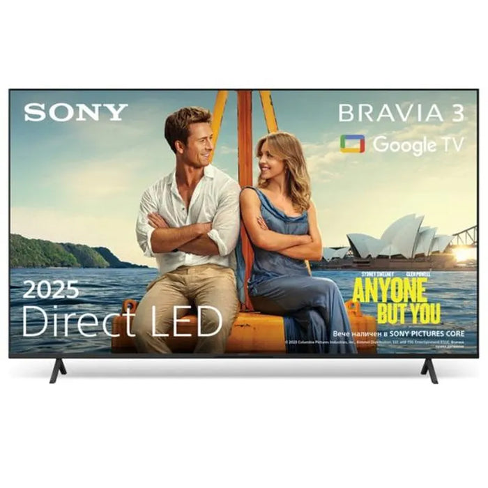 TV SONY Bravia 3 K43S35BP, 43" (108 cm), 4K Ultra HD, HDR, Smart TV (Google TV), 2025