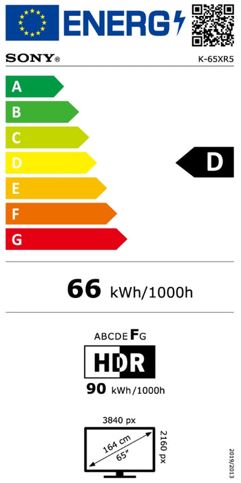 Sony K-65XR55 65" 4K HDR TV BRAVIA 5 , Mini LED, XR Processor, Triluminos PRO, Live Colour, XR Backlight Master Drive,XR Motion Clarity,Acoustic Multi Audio,X-Balanced Speaker,Dolby Atmos,4xHDMI,2xUSB, Android TV, Google TV