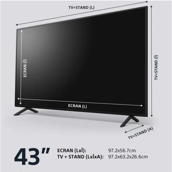 TV SONY BRAVIA LED KD43X75WLPAEP, 43", X75WL, 4K Ultra HD, HDR, Smart TV(Google TV)