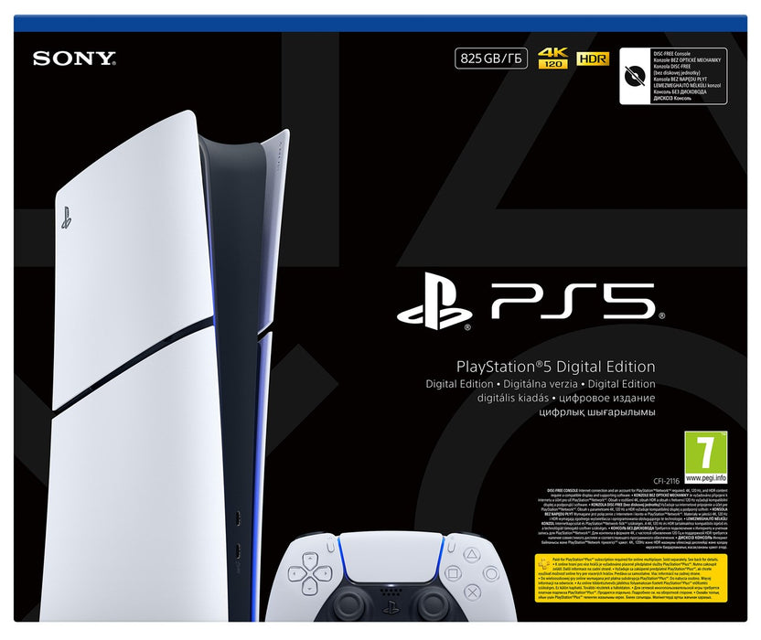 SONY PS5 Digital Edition 825GB console + 2 DS5 controllers