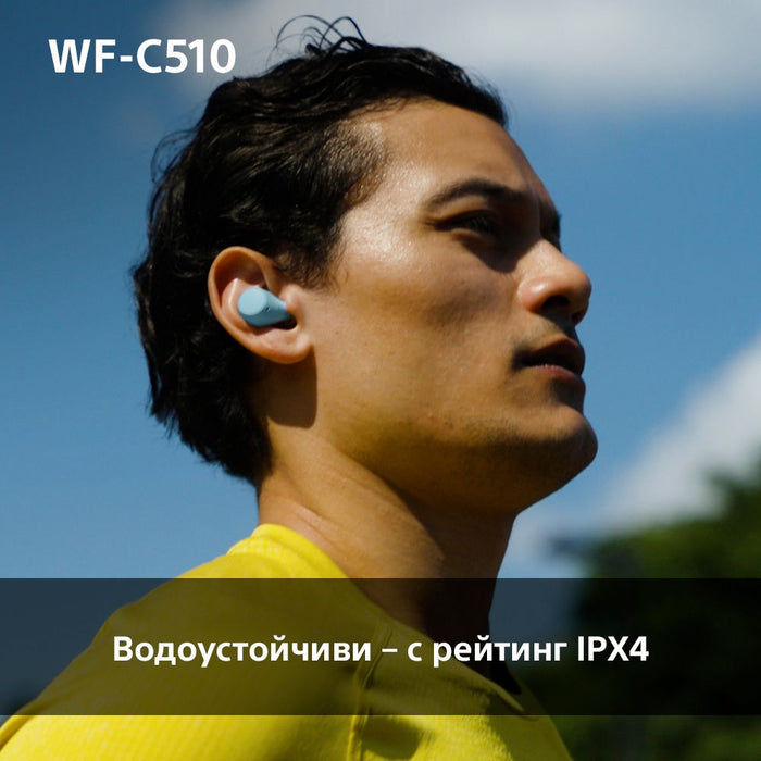 Sony WF-C510 Bluetooth Wireless In-Ear Headphones, IPX4, BT 5.3, TWS, Blue EU