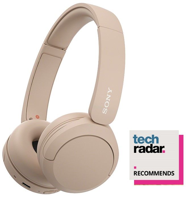Sony WH-CH520 Bluetooth On-Ear Headphones BT 5.2, Beige EU
