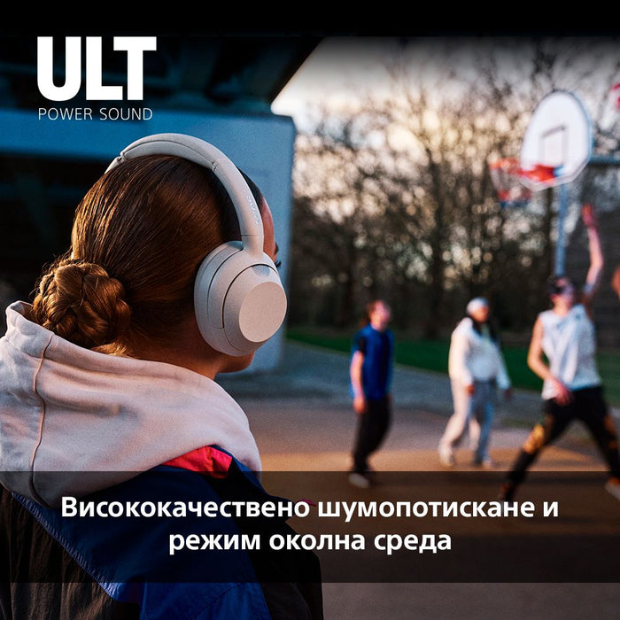 Sony WHULT900 ULT WEAR Bluetooth Wireless In-Ear Headphones, BT 5.0, TWS, Noise Cancelling, White EU
