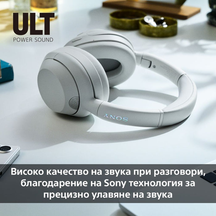 Sony WHULT900 ULT WEAR Bluetooth Wireless In-Ear Headphones, BT 5.0, TWS, Noise Cancelling, White EU