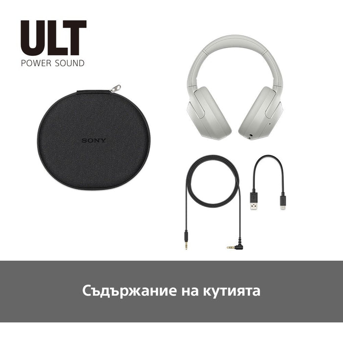 Sony WHULT900 ULT WEAR Bluetooth Wireless In-Ear Headphones, BT 5.0, TWS, Noise Cancelling, White EU