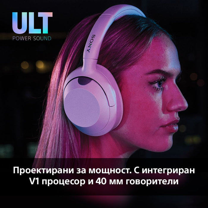 Sony WHULT900 ULT WEAR Bluetooth Wireless In-Ear Headphones, BT 5.0, TWS, Noise Cancelling, White EU