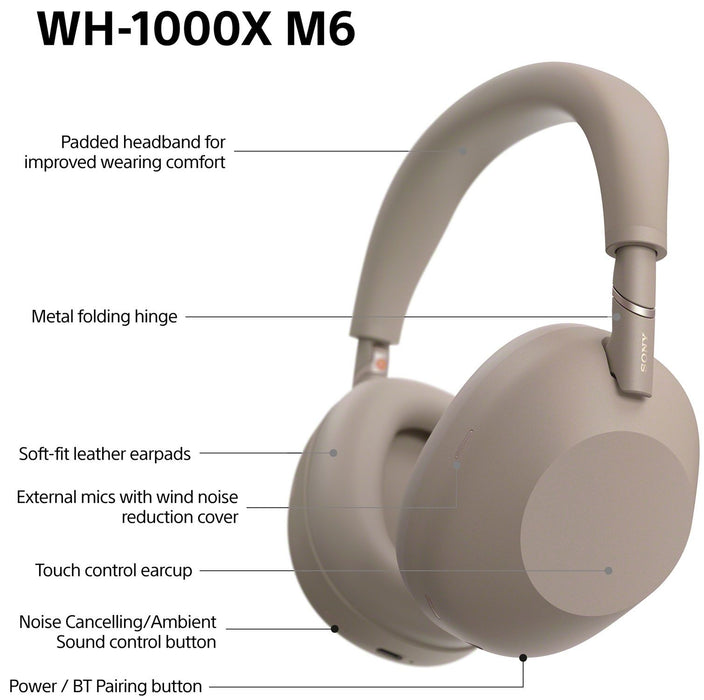 Stereo headphones SONY WH1000XM6T